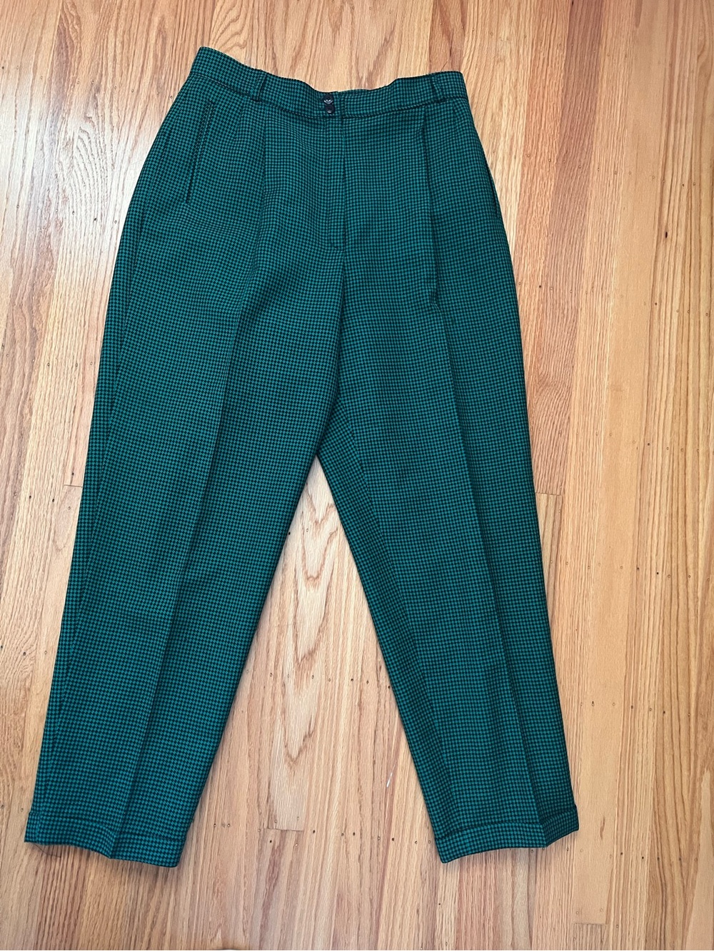 Pendleton Green and Black Wool Trousers Size 12